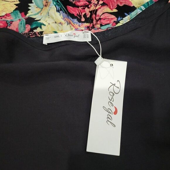Rosegal Cold Shoulder Floral Tunic (Size 5XL) - Picture 7 of 8